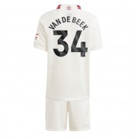 Billiga Manchester United Donny van de Beek #34 Barnkläder Tredje fotbollskläder till baby 2023-24 Kortärmad (+ Korta byxor)